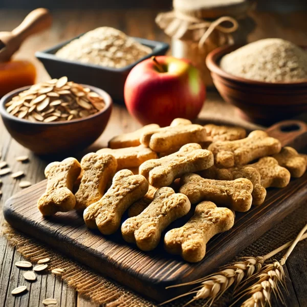 Apple & Oat Dog Treats - Homemade and All Natural 8 oz. Box